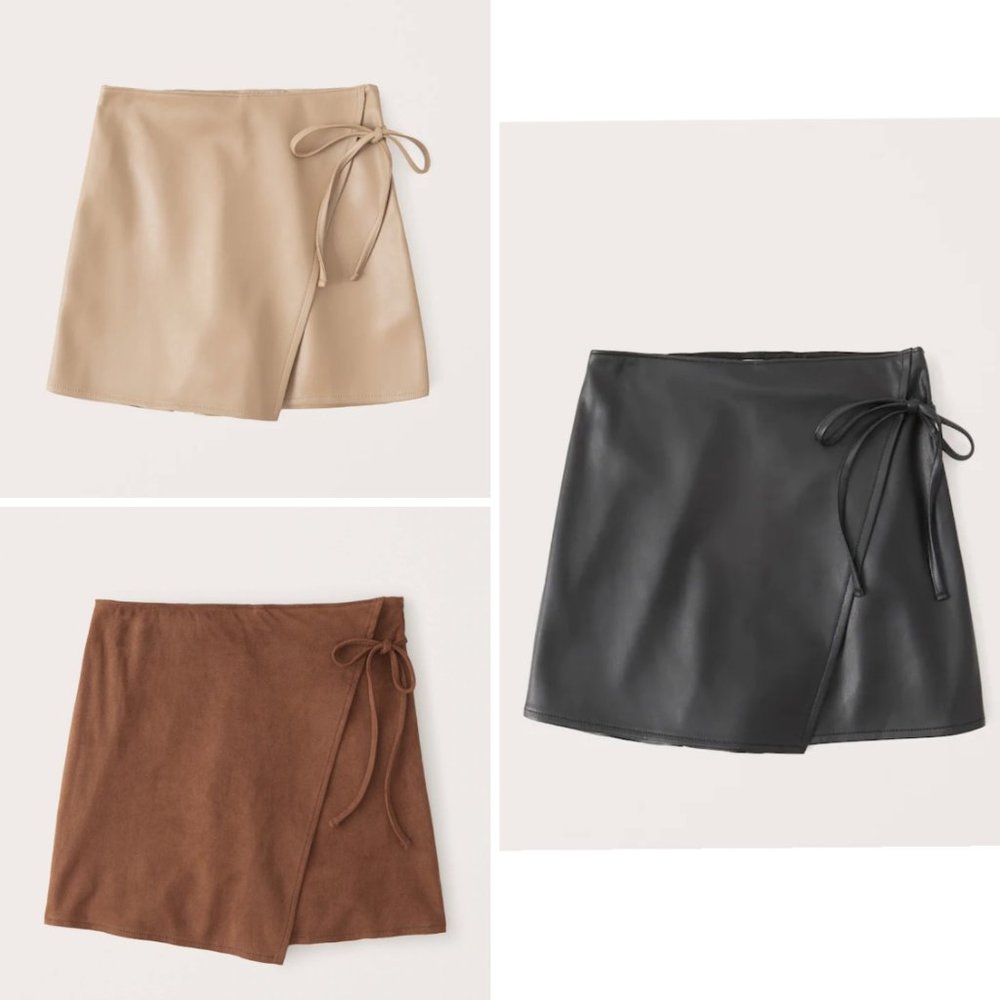 Trio (set of 3) Abercrombie & Fitch Wrap Mini Skirt (Skorts),  size XS